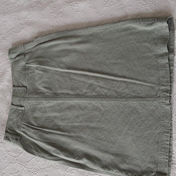 J.Jill Sage Green Linen High Waist Pencil Skirt US 8 - Picture 5 of 9